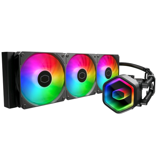 COOLER MASTER MASTERLIQUID 360 CORE II CPU SISTEMA RAFFREDDAMENTO A LIQUIDO AIO 360mm (TDP max 280W) POMPA DOPPIA CAMERA GR9 VENTOLE ARGB AVANZATE KIT UNIVERSALE AMD INTEL MONTAGGIO RAPIDO NERO